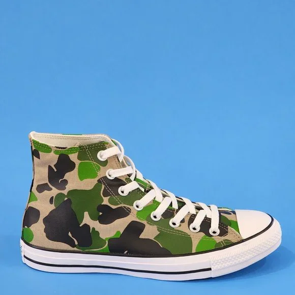 Converse CTAS High Top Archival Camo Print Canvas Unisex Sneakers 166714F NWT - Picture 2 of 6